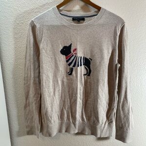 Banana Republic Yorkie/Frenchy Dog Pullover Sweater Size L